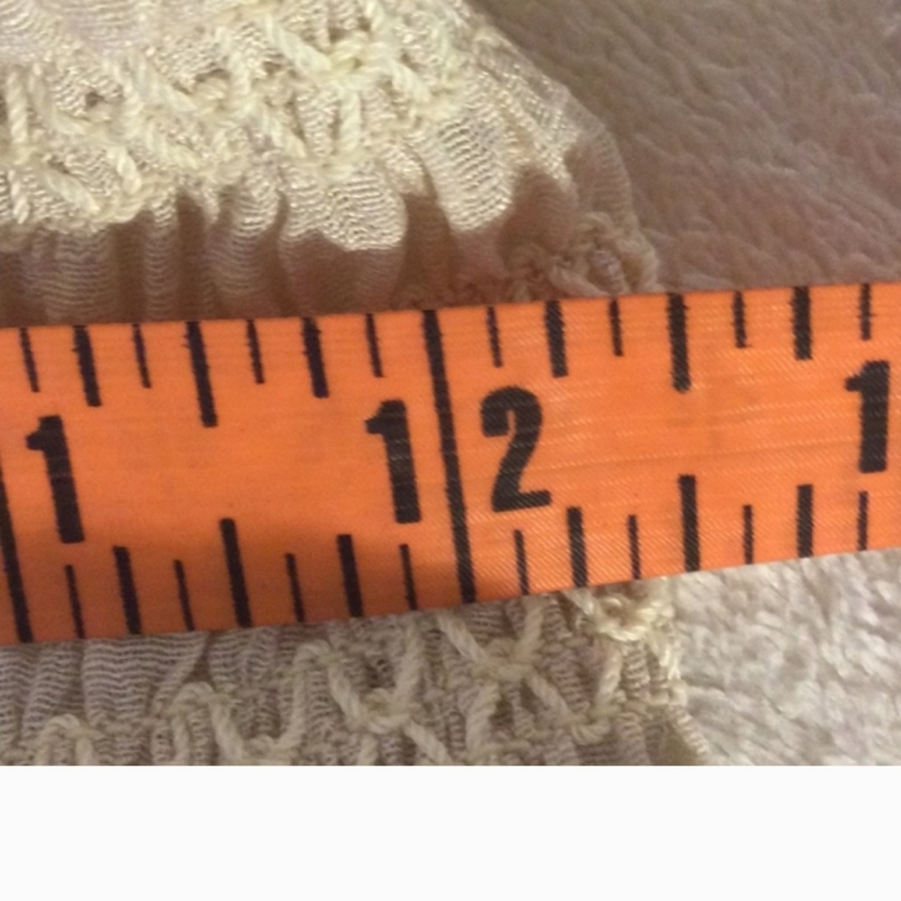 Vintage Cream Color Dress With Silver Bling and layered cascading  material - Picture 7 of 12